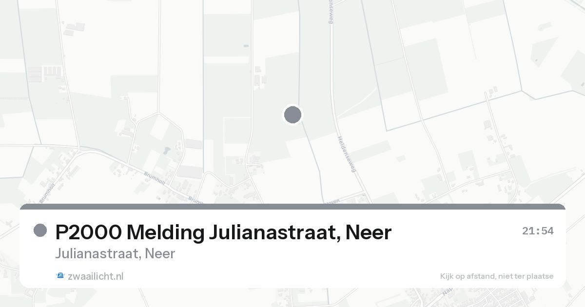 P2000 Melding Julianastraat, Neer — 15 aug 2026