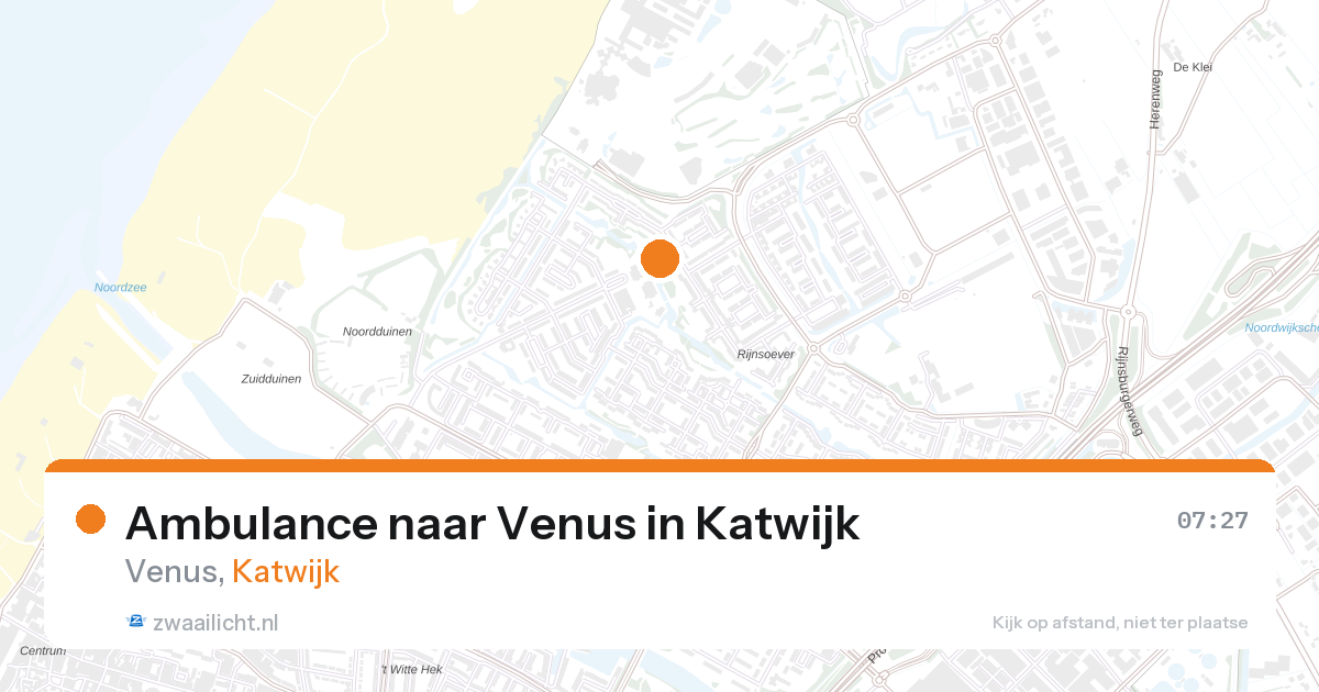 Ambulance naar Venus in Katwijk — 30 jun 2026