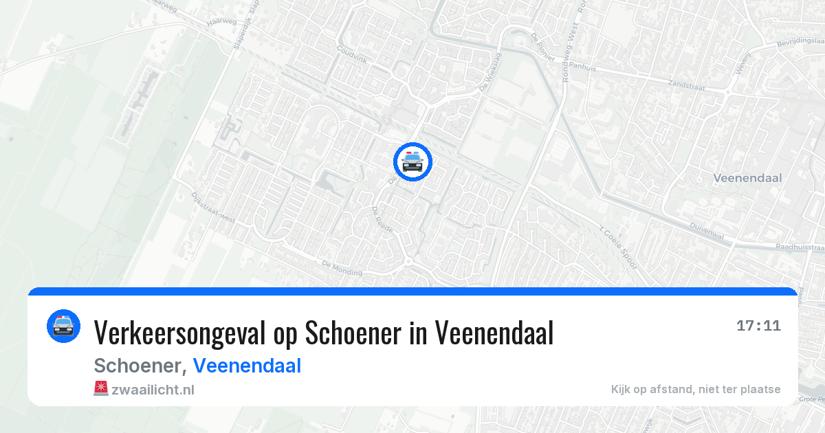 Verkeersongeval op Schoener in Veenendaal — 29 apr 2026