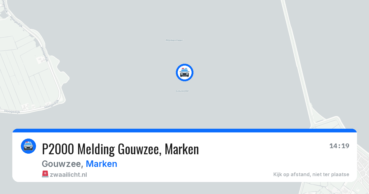 P2000 Melding Gouwzee, Marken — 13 jun 2026