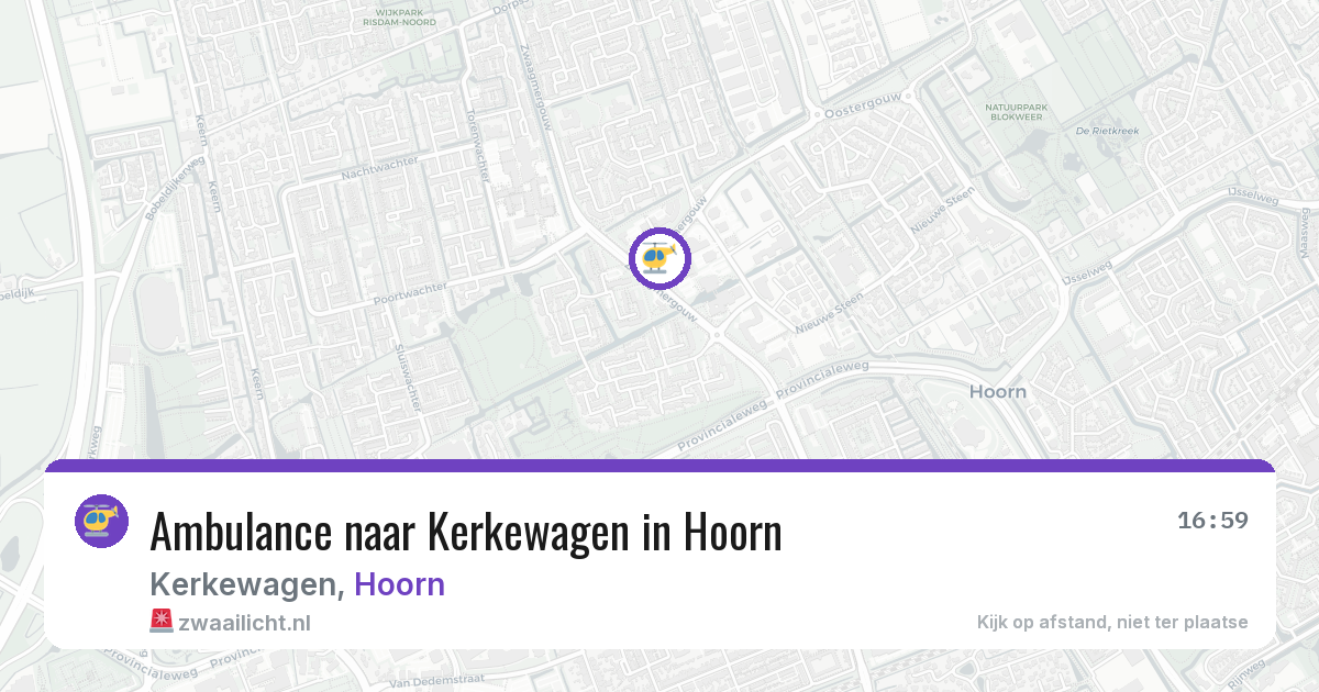 Ambulance naar Kerkewagen in Hoorn — 25 apr 2026