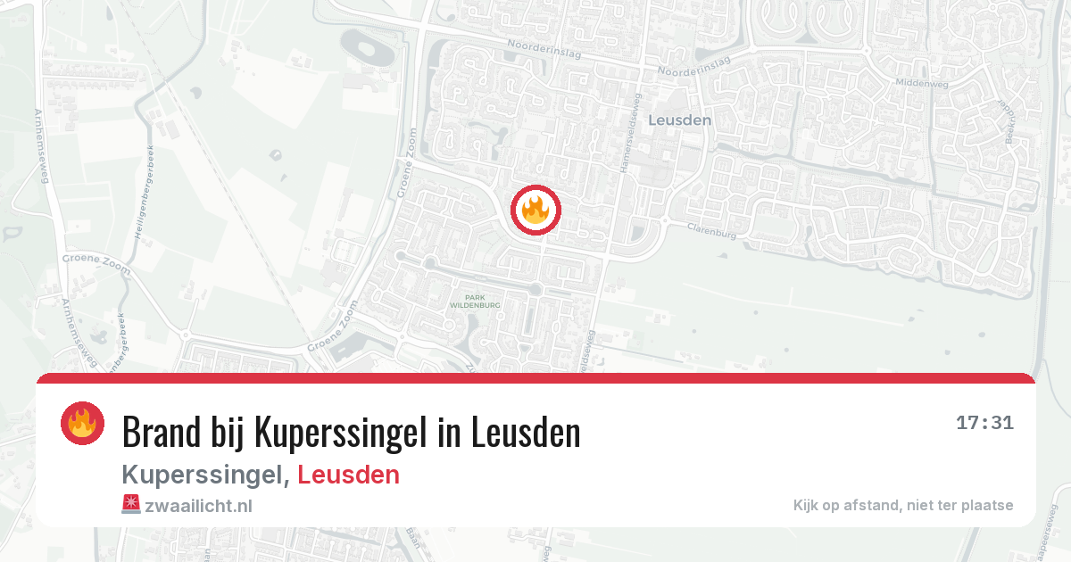 Brand bij Kuperssingel in Leusden — 21 mei 2026