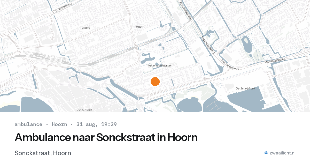 Ambulance naar Sonckstraat in Hoorn — 31 aug 2026