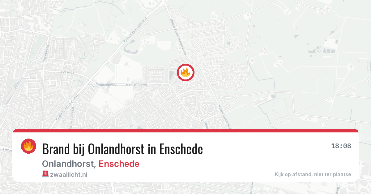 Brand bij Onlandhorst in Enschede — 3 jul 2026