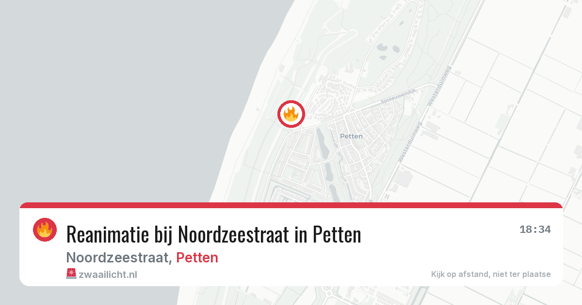 Reanimatie bij Noordzeestraat in Petten — 14 apr 2026