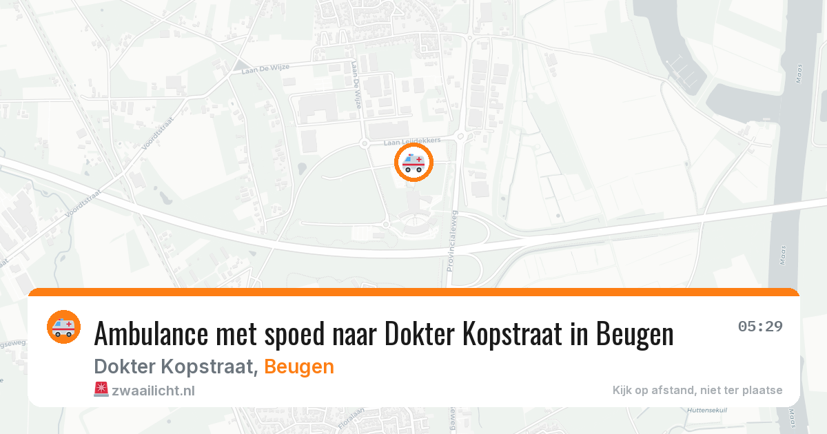 Ambulance met spoed naar Dokter Kopstraat in Beugen — 14 aug 2026