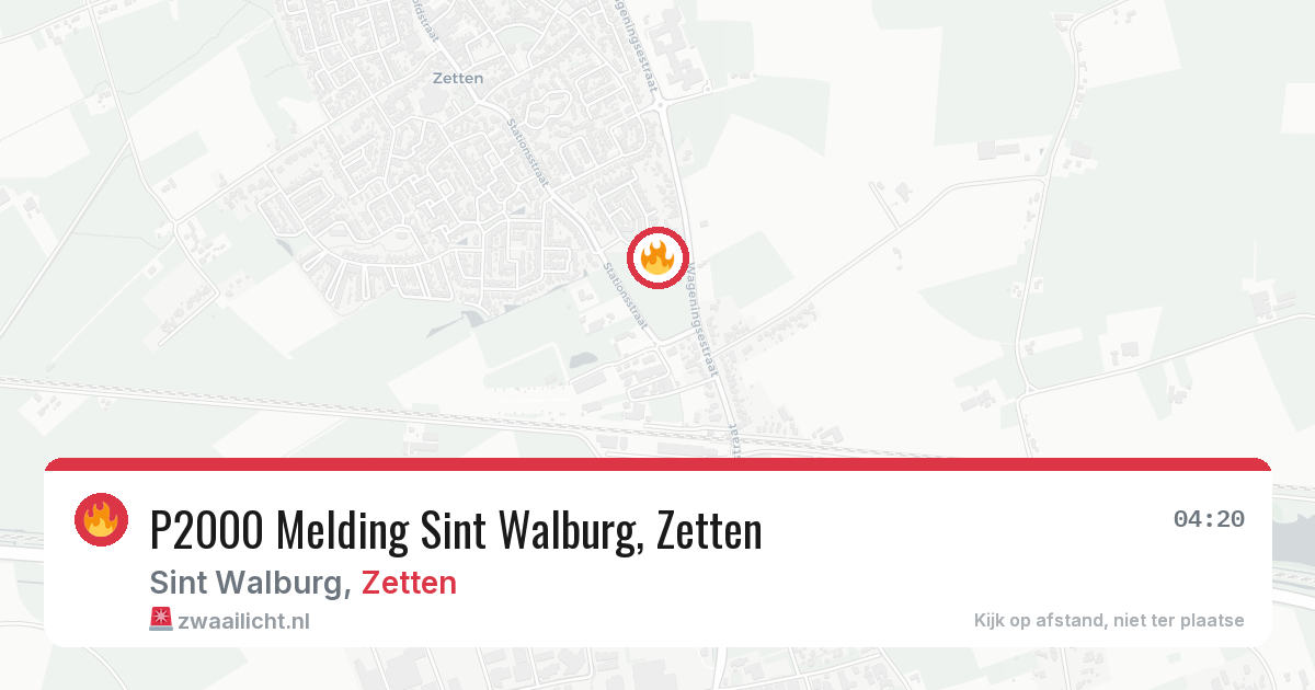 P2000 Melding Sint Walburg, Zetten — 9 feb 2026
