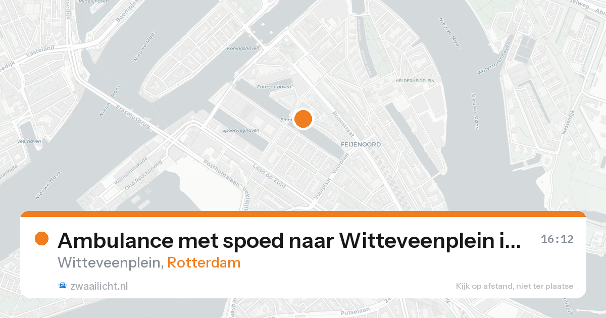 Ambulance met spoed naar Witteveenplein in Rotterdam — 20 aug 2026
