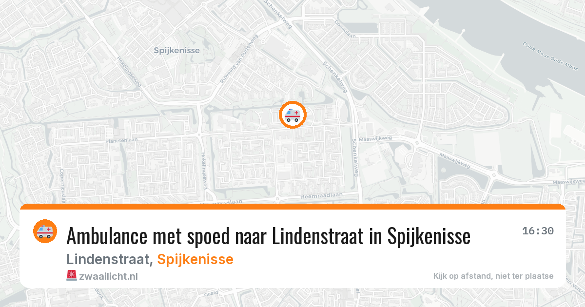 Ambulance met spoed naar Lindenstraat in Spijkenisse — 18 mei 2026