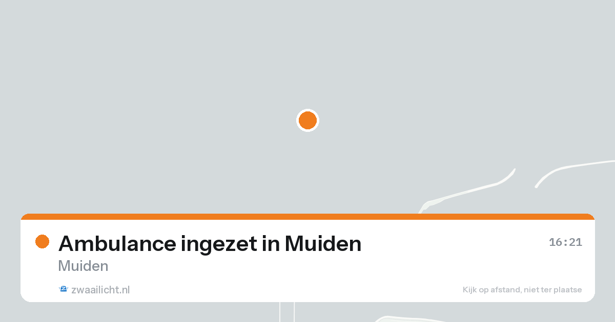 Ambulance ingezet in Muiden — 21 aug 2026
