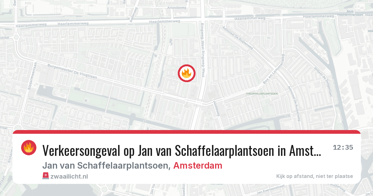 Verkeersongeval op Jan van Schaffelaarplantsoen in Amsterdam — 12 mei 2026