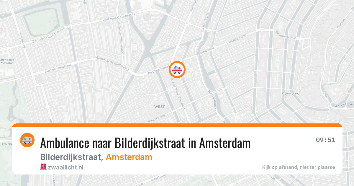 Ambulance naar Bilderdijkstraat in Amsterdam — 18 jul 2026