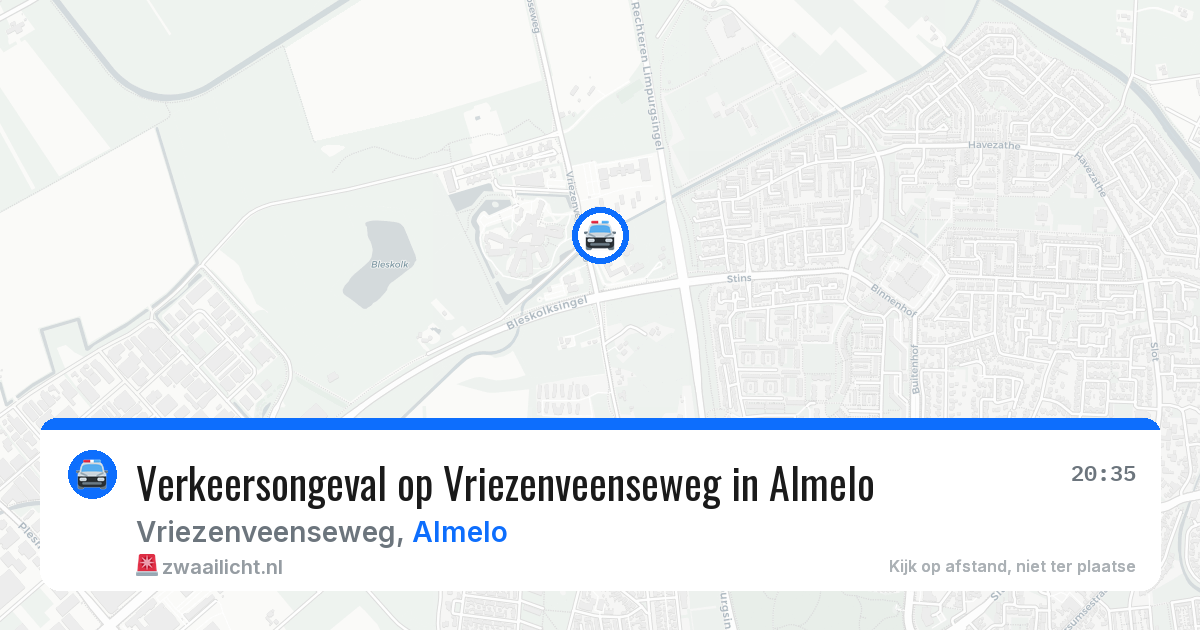 Verkeersongeval op Vriezenveenseweg in Almelo — 2 feb 2026