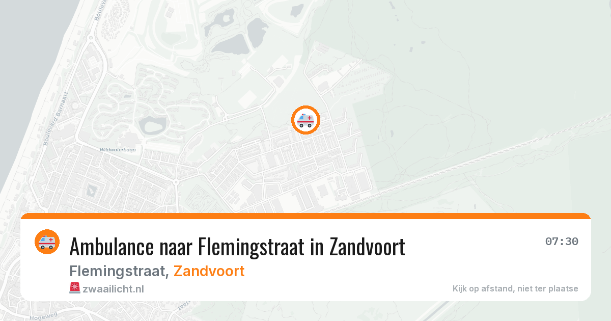 Ambulance naar Flemingstraat in Zandvoort — 14 jul 2026