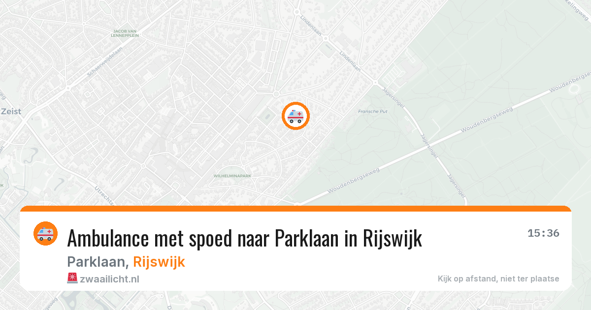 Ambulance met spoed naar Parklaan in Rijswijk — 25 jan 2026