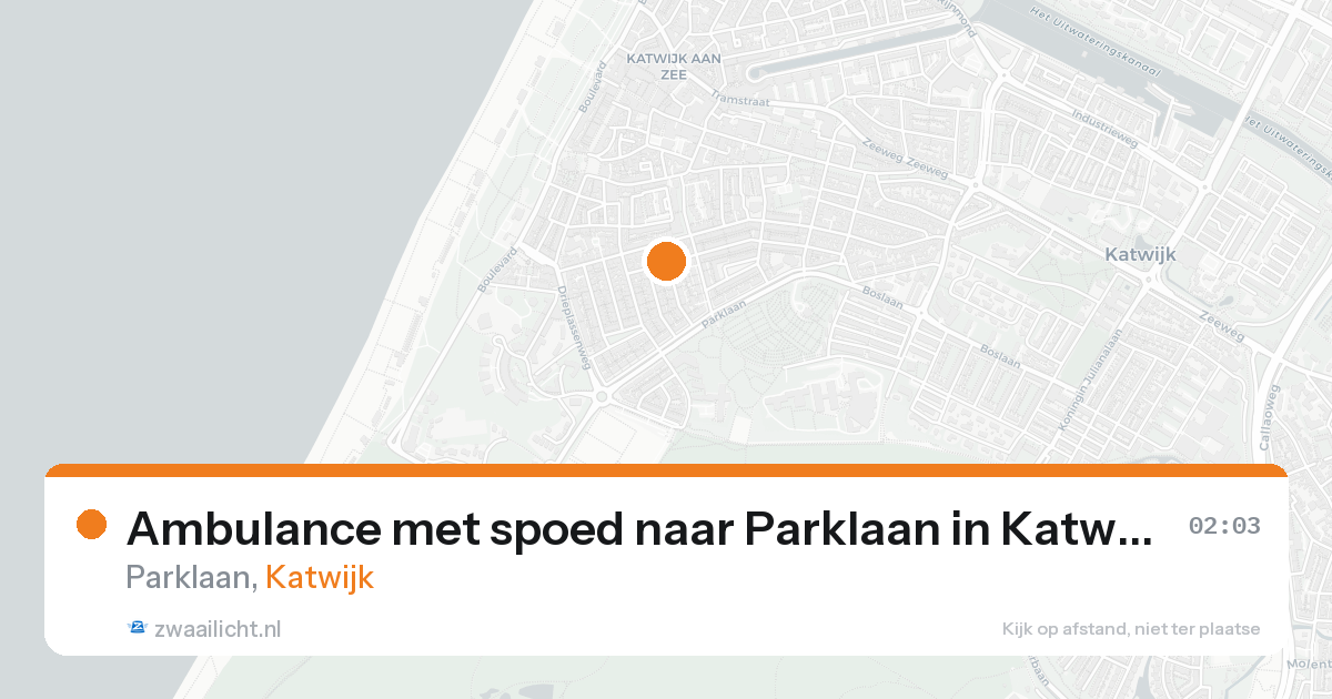 Ambulance met spoed naar Parklaan in Katwijk — 18 mei 2026