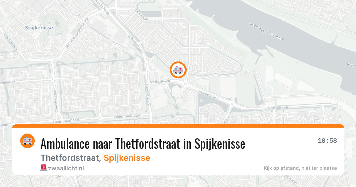 Ambulance naar Thetfordstraat in Spijkenisse — 24 mei 2026