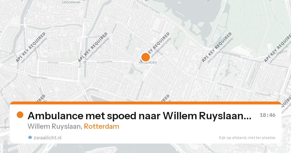 Ambulance met spoed naar Willem Ruyslaan in Rotterdam — 26 aug 2026