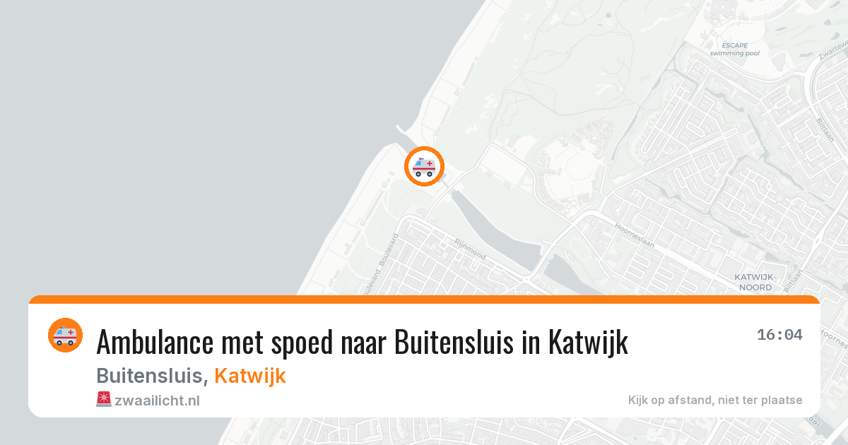 Ambulance met spoed naar Buitensluis in Katwijk — 9 aug 2026