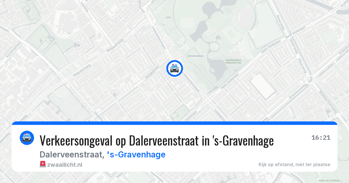 Verkeersongeval op Dalerveenstraat in 's-Gravenhage — 13 aug 2026