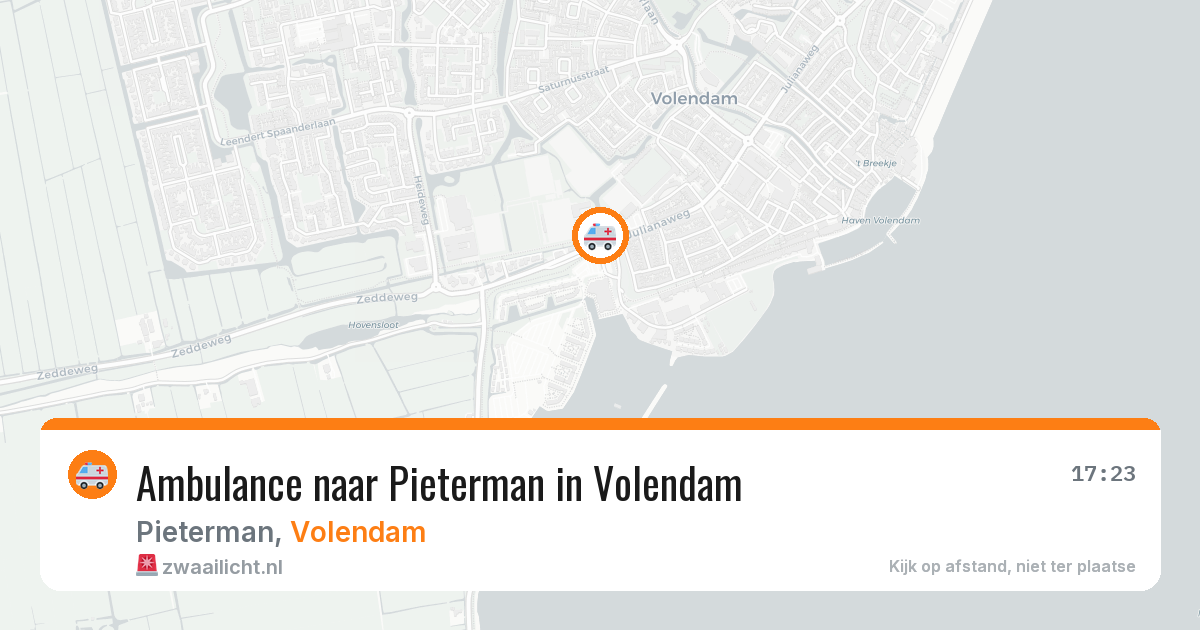 Ambulance naar Pieterman in Volendam — 24 mei 2026