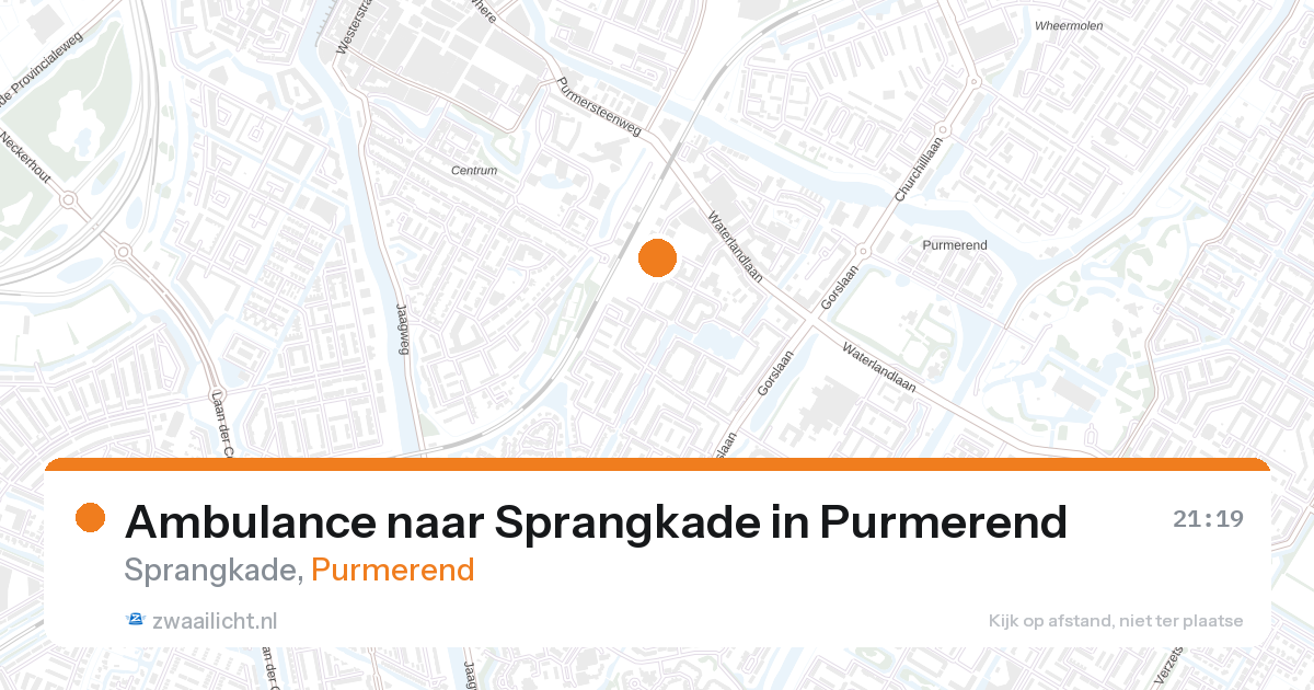 Ambulance naar Sprangkade in Purmerend — 25 jul 2026