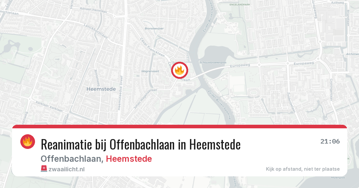 Reanimatie bij Offenbachlaan in Heemstede — 15 jun 2026