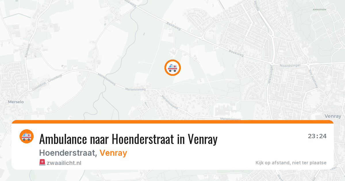 Ambulance naar Hoenderstraat in Venray — 3 aug 2026