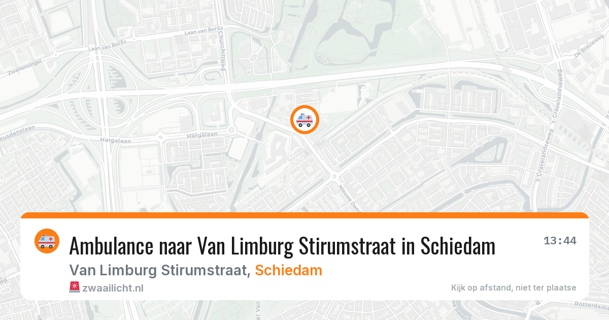Ambulance naar Van Limburg Stirumstraat in Schiedam — 18 mei 2026