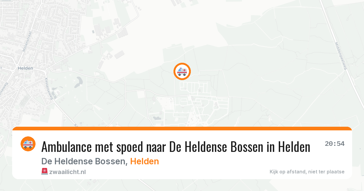 Ambulance met spoed naar De Heldense Bossen in Helden — 28 jul 2026