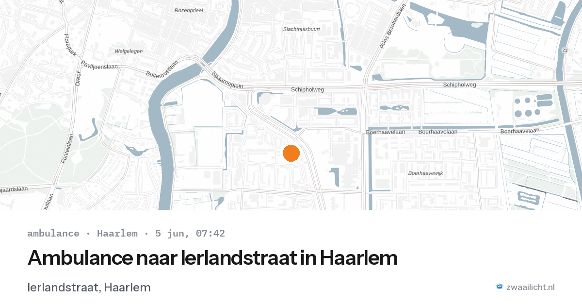 Ambulance naar Ierlandstraat in Haarlem — 5 jun 2026