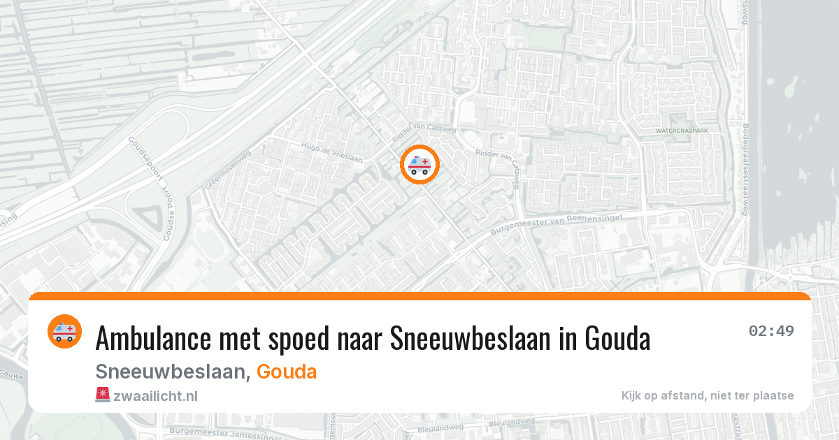 Ambulance met spoed naar Sneeuwbeslaan in Gouda — 16 mei 2026