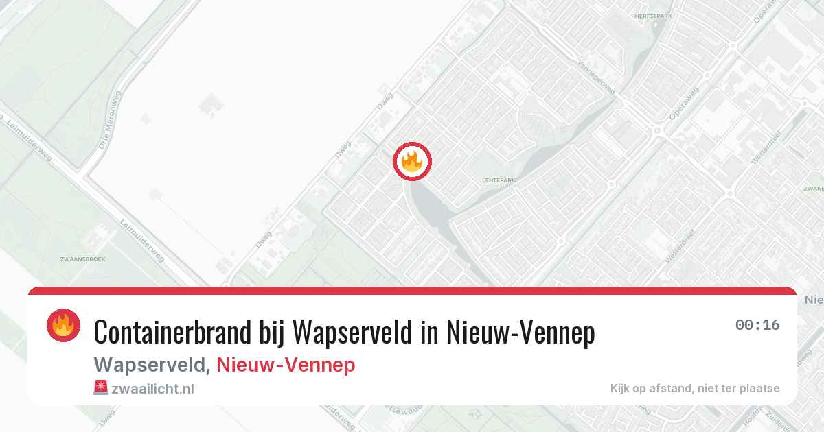 Containerbrand bij Wapserveld in Nieuw-Vennep — 21 jun 2026