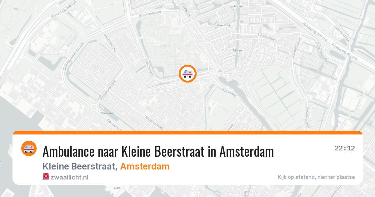 Ambulance naar Kleine Beerstraat in Amsterdam — 14 mrt 2026