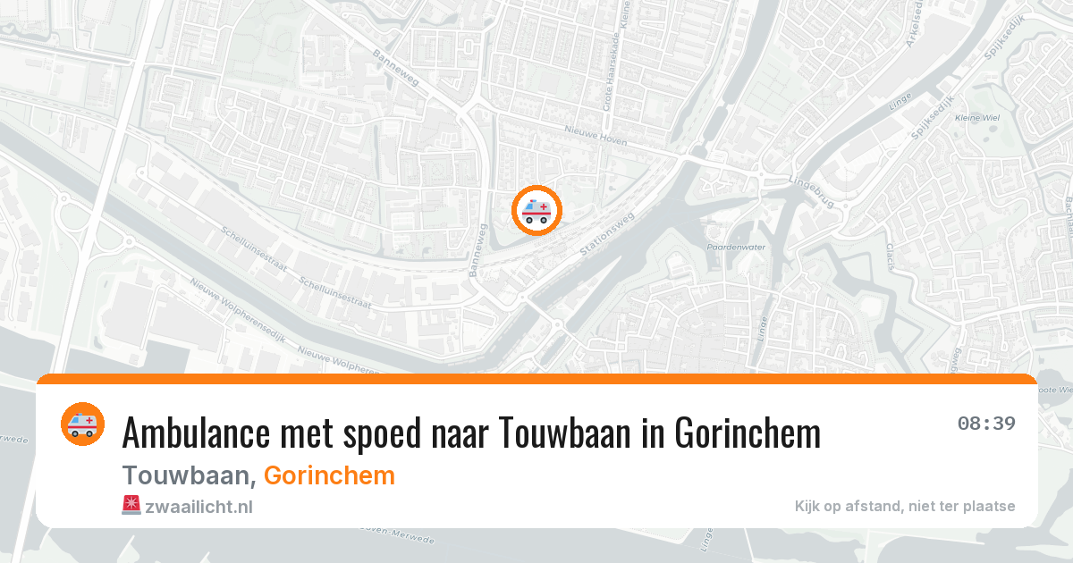 Ambulance met spoed naar Touwbaan in Gorinchem — 13 jul 2026
