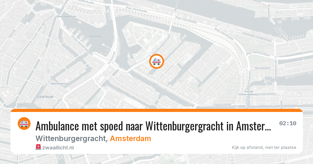 Ambulance met spoed naar Wittenburgergracht in Amsterdam — 4 aug 2026