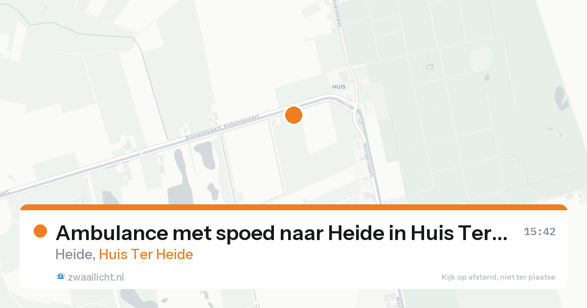 Ambulance met spoed naar Heide in Huis Ter Heide — 13 aug 2026