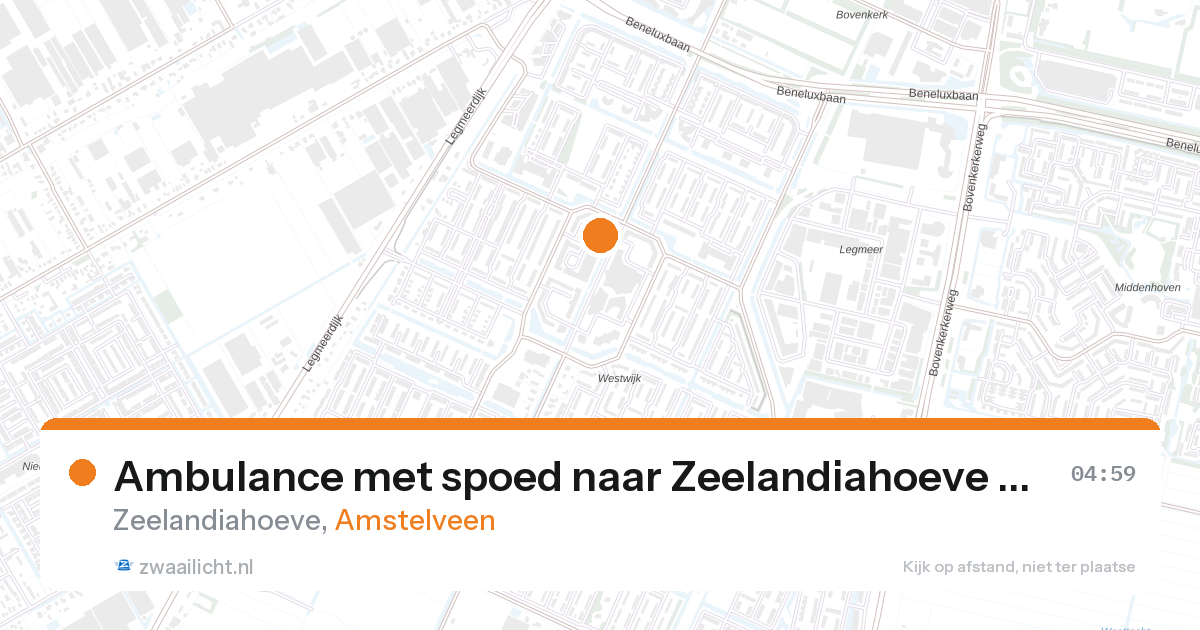 Ambulance met spoed naar Zeelandiahoeve in Amstelveen — 25 jun 2026
