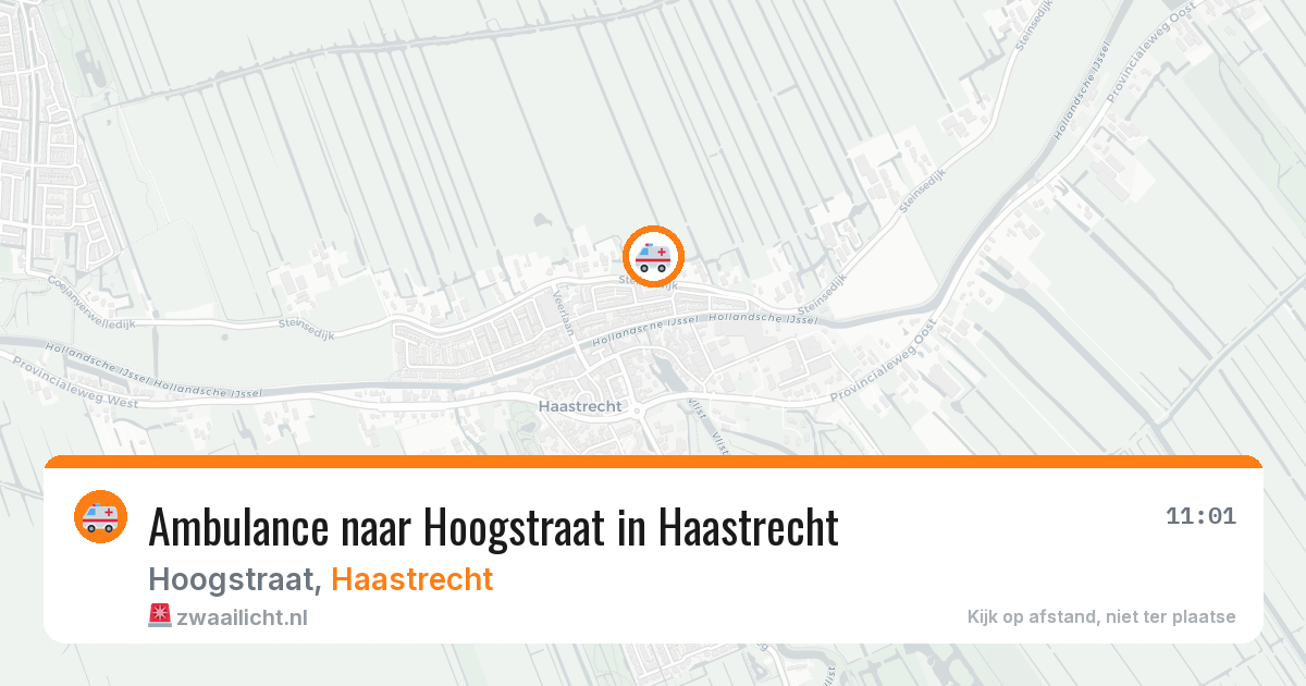 Ambulance naar Hoogstraat in Haastrecht — 9 jul 2026