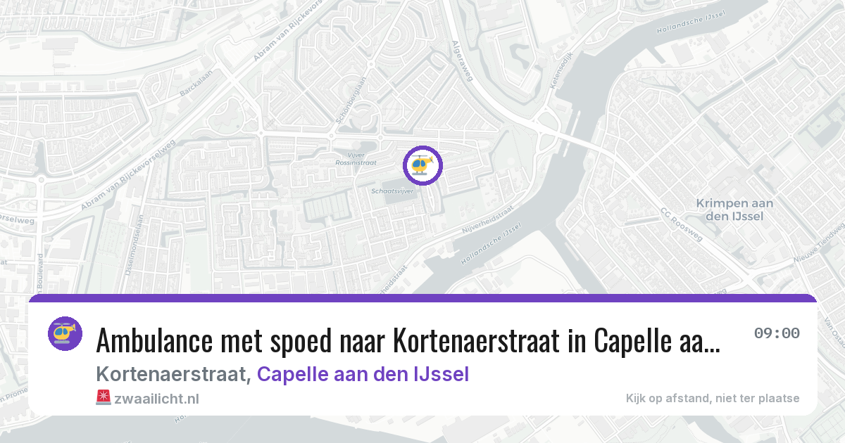 Ambulance met spoed naar Kortenaerstraat in Capelle aan den IJssel — 23 jun 2026