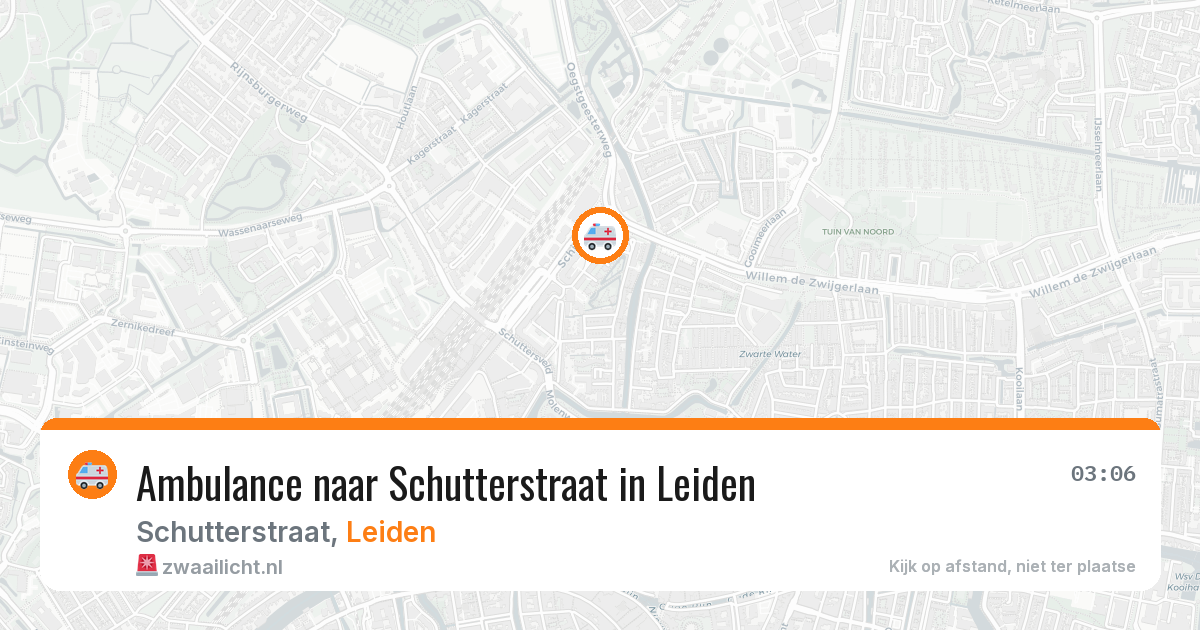 Ambulance naar Schutterstraat in Leiden — 15 mei 2026
