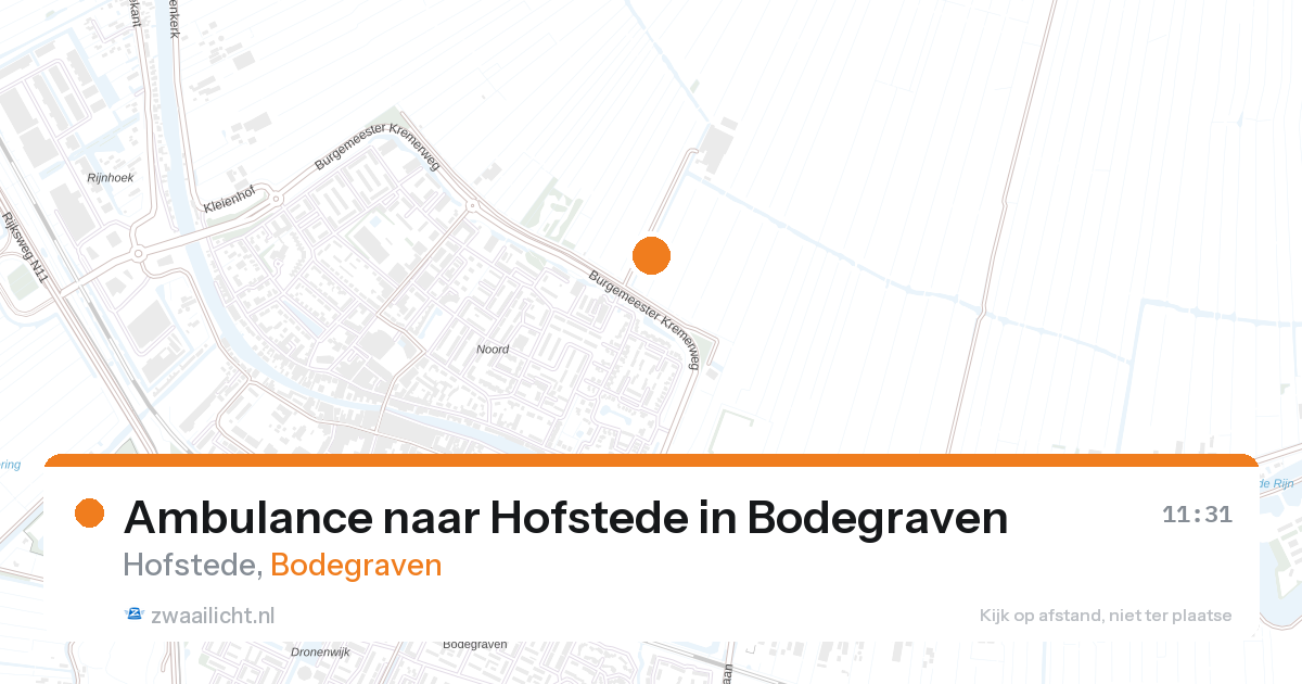 Ambulance naar Hofstede in Bodegraven — 21 mrt 2026