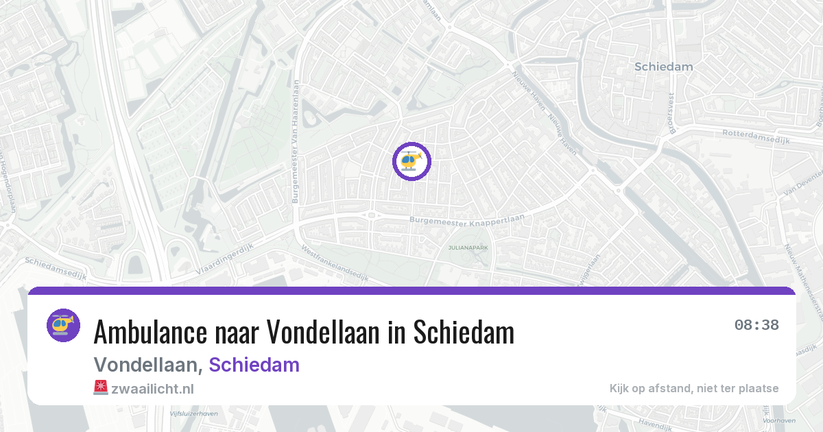 Ambulance naar Vondellaan in Schiedam — 11 jul 2026