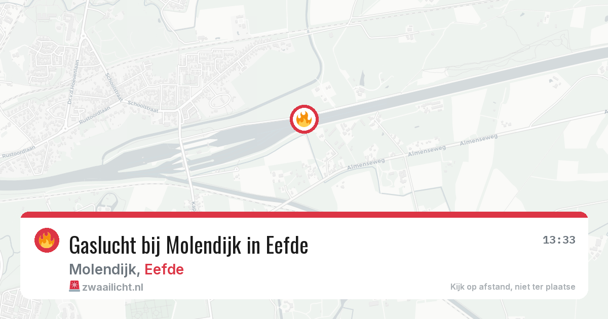 Gaslucht bij Molendijk in Eefde — 28 mrt 2026