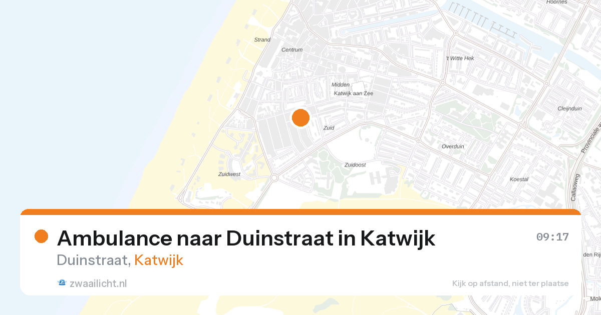 Ambulance naar Duinstraat in Katwijk — 2 mrt 2026
