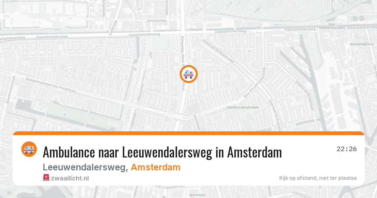 Ambulance naar Leeuwendalersweg in Amsterdam — 6 jun 2026