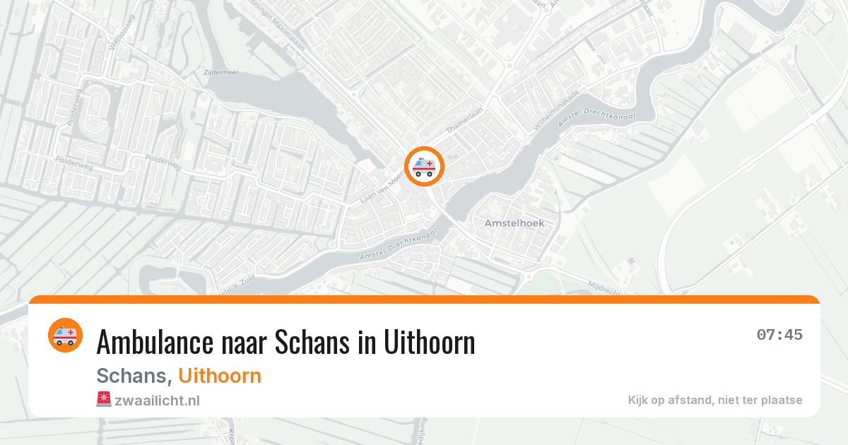 Ambulance naar Schans in Uithoorn — 8 mei 2026