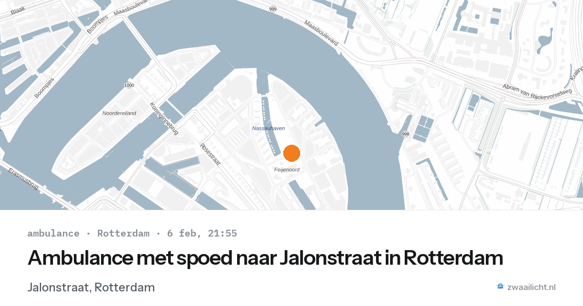 Ambulance met spoed naar Jalonstraat in Rotterdam — 6 feb 2026