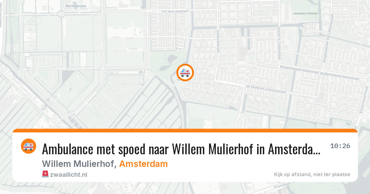 Ambulance met spoed naar Willem Mulierhof in Amsterdam — 24 jun 2026
