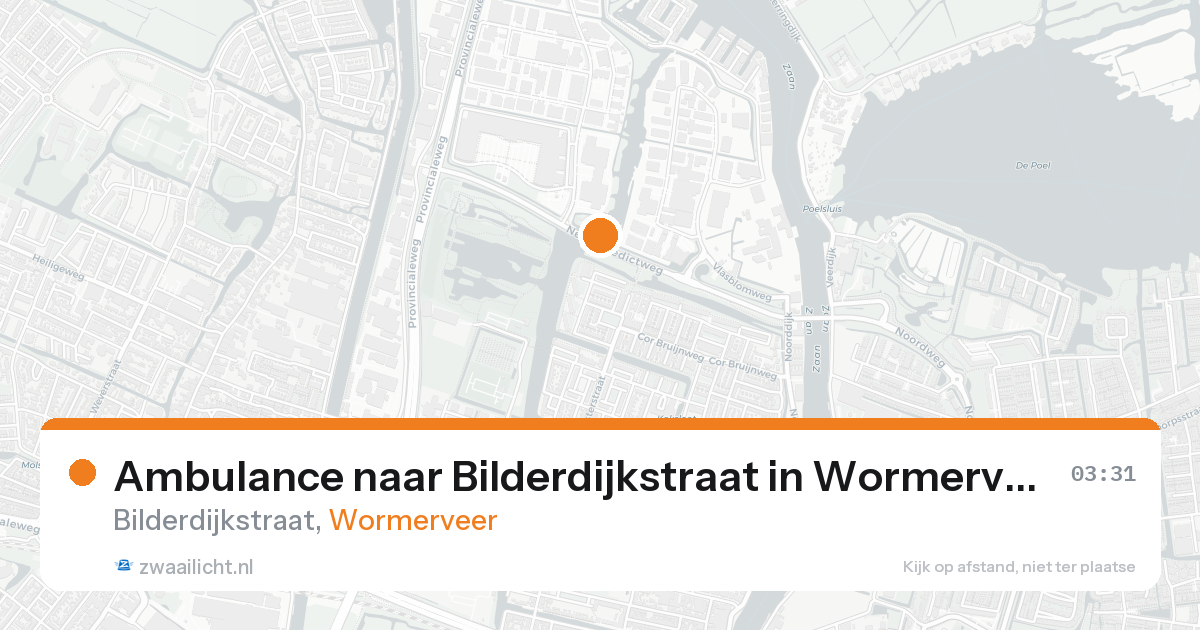 Ambulance naar Bilderdijkstraat in Wormerveer — 21 aug 2026